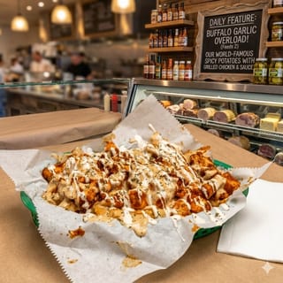Buffalo Chicken Queso Fries