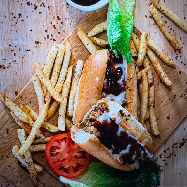 Teriyaki Chicken Philly Hot Sub.